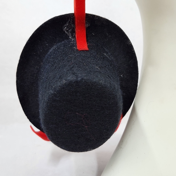 Two Vintage Decorated Top Hat Ornaments Vtg Handmade - Picture 8 of 12